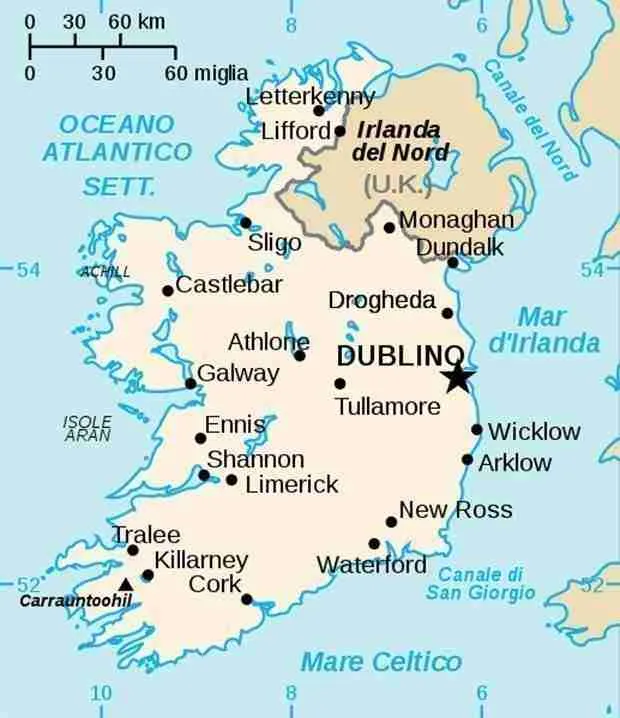 Mappa Irlanda Cartina Interattiva E Da Scaricare In Pdf