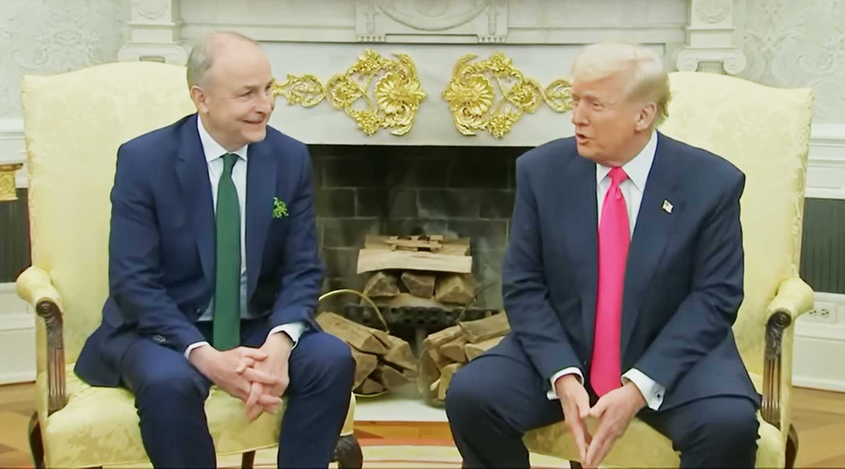 Donald Trump ha accolto il primo ministro irlandese Micheal Martin