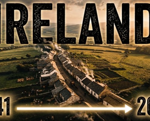 Paesaggio rurale irlandese, simbolo della lunga emigrazione post-carestia